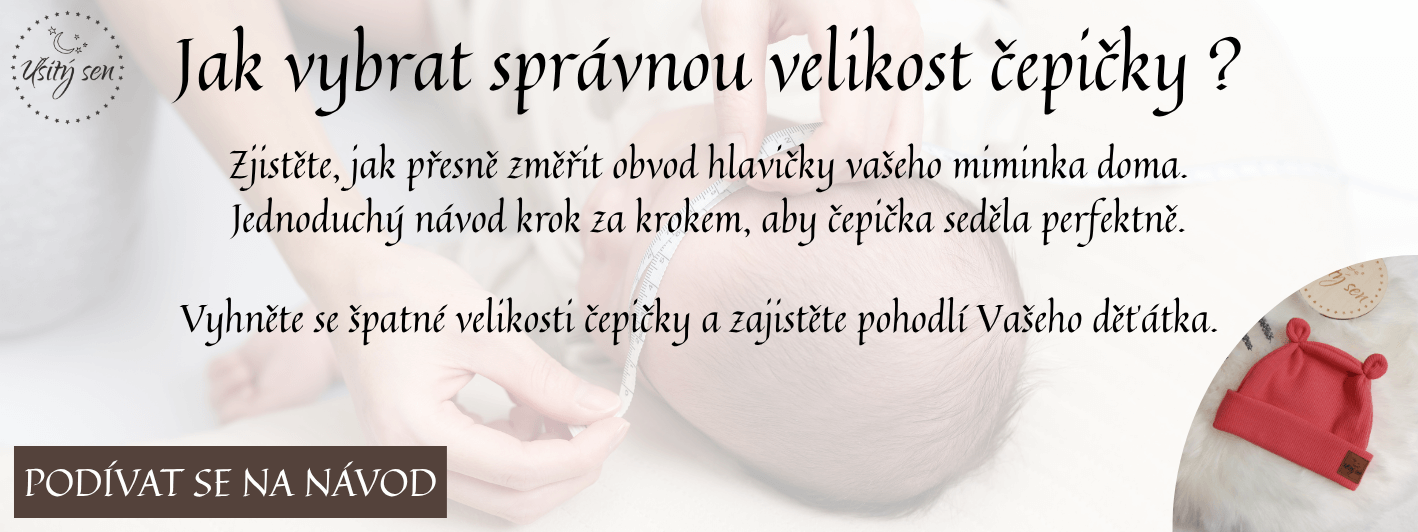 Banner návod jak změřit obvod hlavičky